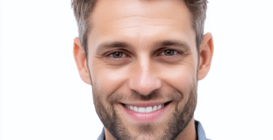 hombre con cabello sonriente